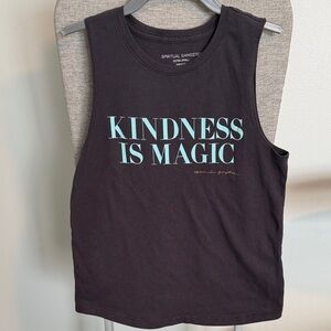 Spiritual Gangster Black Tank with Blue Text